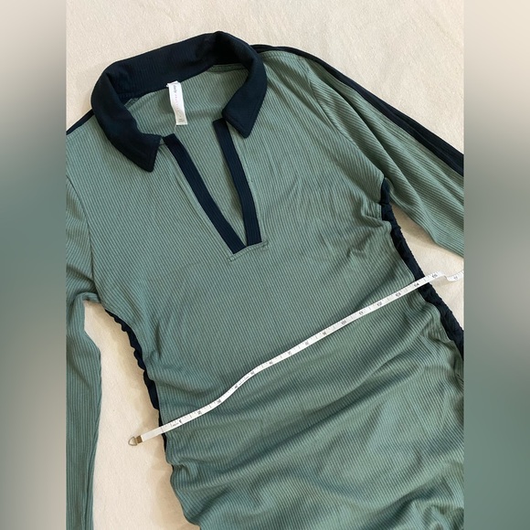 Daily Practice by Anthropologie Long-Sleeve Colorblock Polo midi dress  NWT - Picture 11 of 14